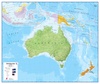 Wandkaart - Prikbord Australasia - Australië, Nieuw Zeeland en deel Oceanië, 120 x 100 cm | Maps International