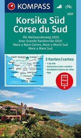 Wandelkaart - Fietskaart 2251 Korsika Süd - Corse du Sud | Kompass
