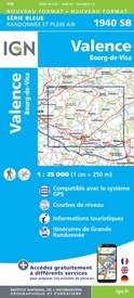Wandelkaart - Topografische kaart 1940SB Valence | IGN - Institut Géographique National