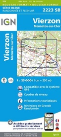 Wandelkaart - Topografische kaart 2223SB Vierzon, Mennetou-sur-Cher | IGN - Institut Géographique National