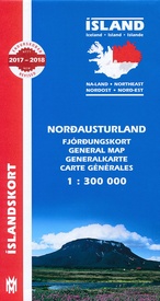 Wegenkaart - landkaart Fjórðungskort Norðausturland - Noordoost IJsland | Mal og Menning