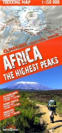 Wandelkaart Trekking map Africa - the highest peaks | TerraQuest