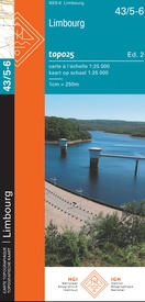 Topografische kaart - Wandelkaart 43/5-6 Topo25 Limbourg | NGI - Nationaal Geografisch Instituut