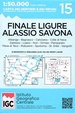 Wandelkaart 15 Finale Ligure Alassio Savona | IGC - Istituto Geografico Centrale