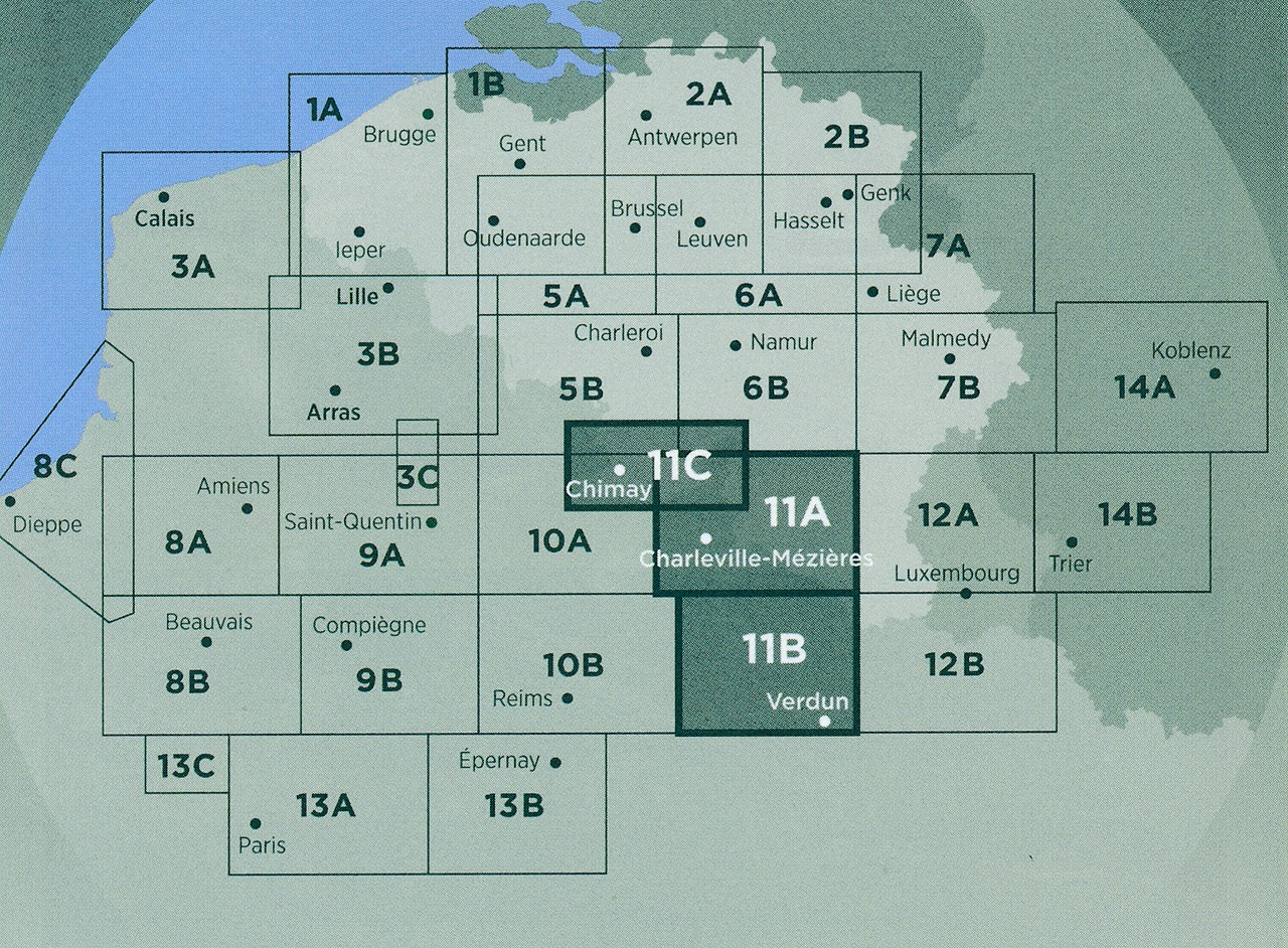 Overzicht Fietskaarten België 1:75000 Alta Via