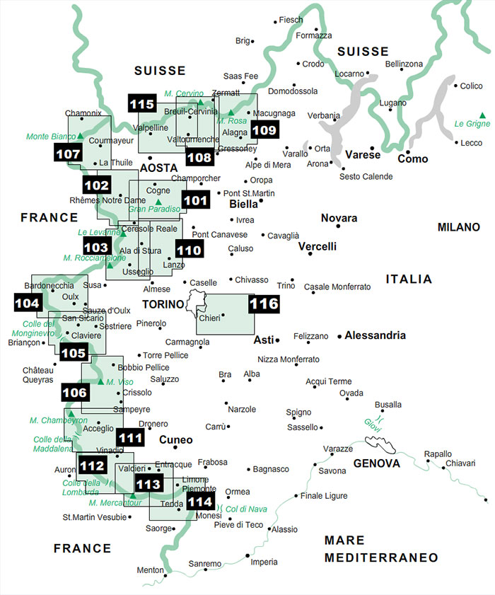 Wandelkaart IGC Italië 1:25000