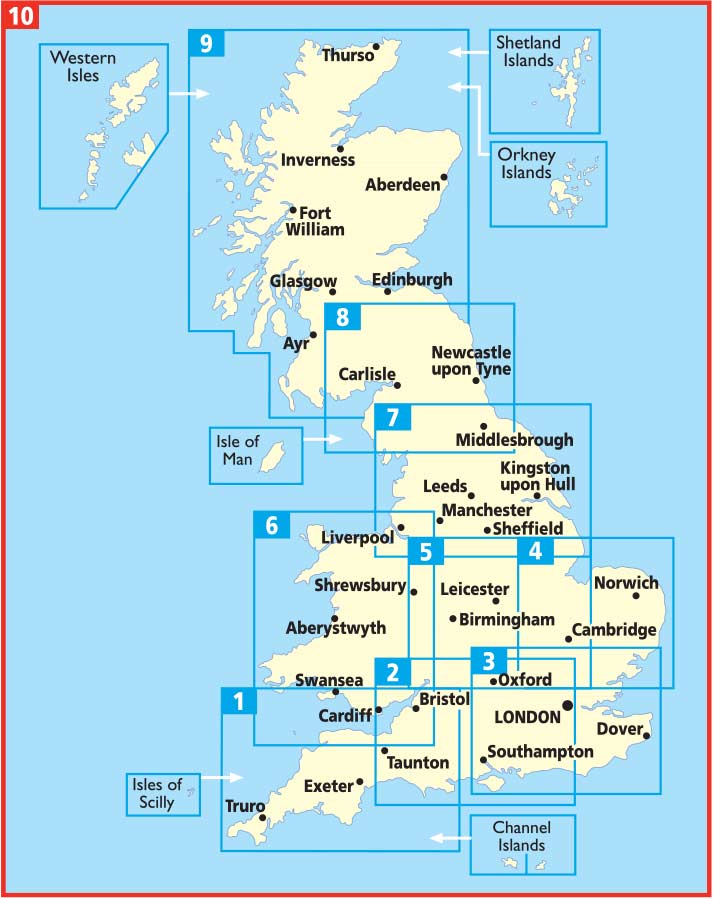 Wegenkaarten Engeland 1:200.000 AA Road Maps