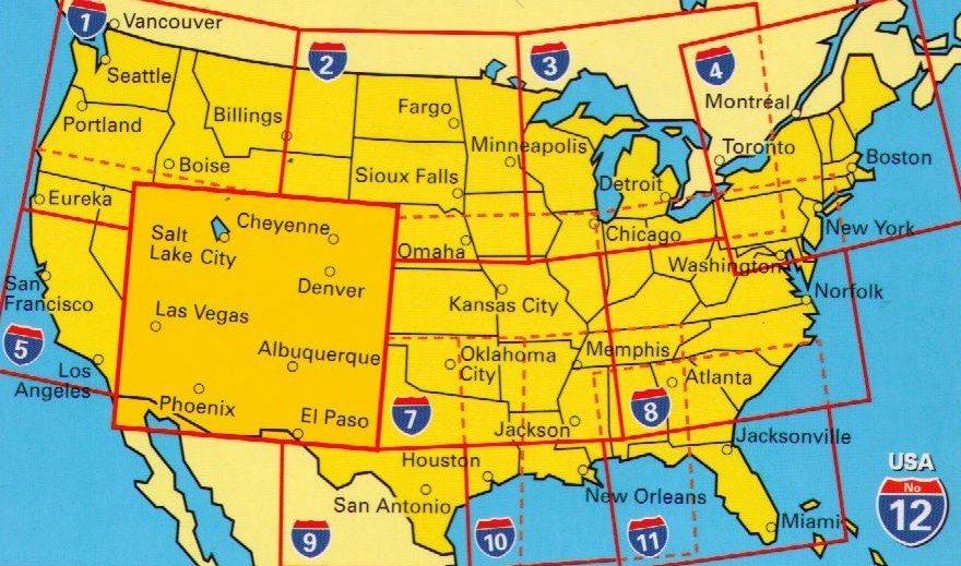 Wegenkaarten Verenigde Staten van Amerika Reisboekwinkel De Zwerver