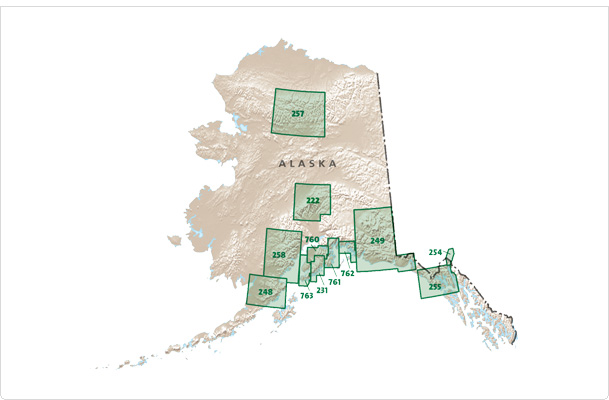 Overzicht Wandelkaarten Alaska Trails Illustrated National Geographic