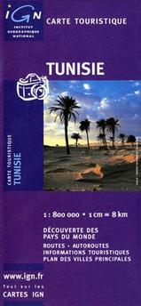 Online bestellen: Wegenkaart - landkaart Tunisie - Tunesië | IGN - Institut Géographique National