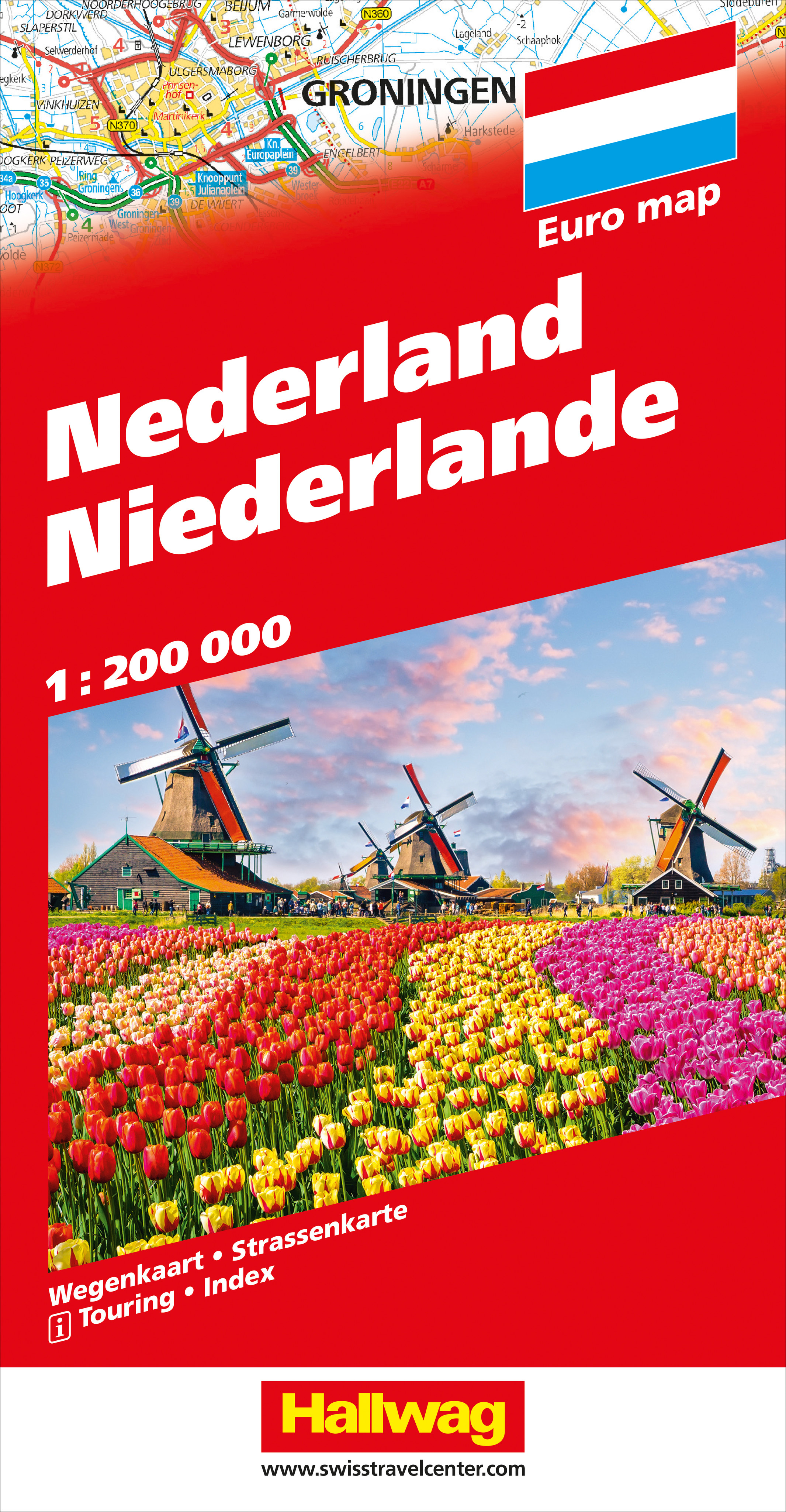 Online bestellen: Wegenkaart - landkaart Nederland - Niederlande | Hallwag