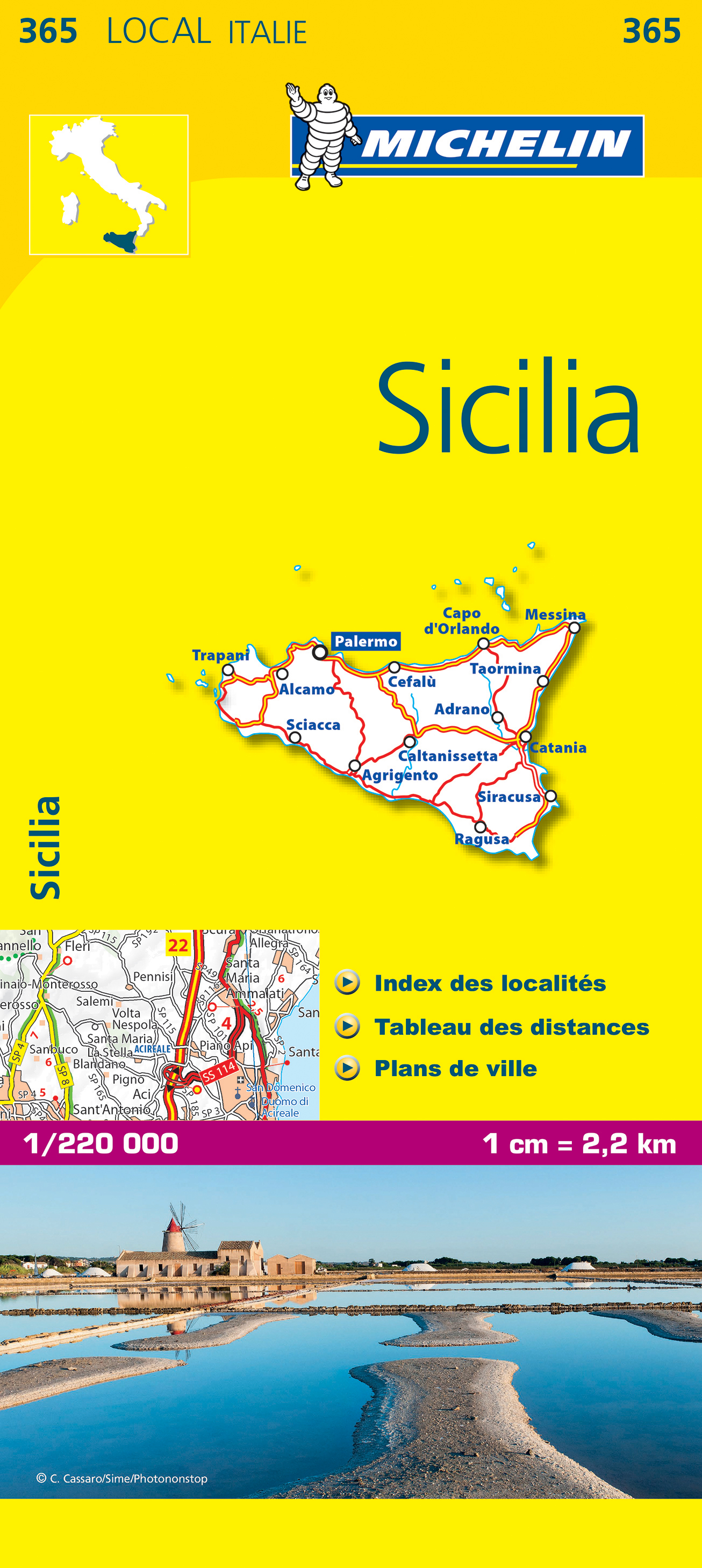 Online bestellen: Wegenkaart - landkaart 365 Sicilia - Sicilië | Michelin