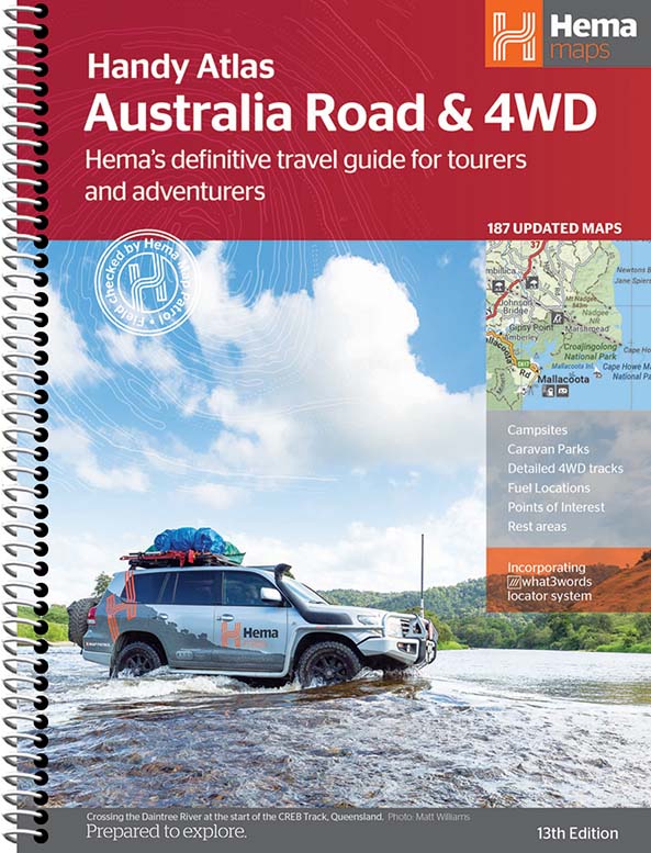 Online bestellen: Wegenatlas Australia Road & 4WD Handy Atlas B5 | Hema Maps
