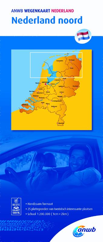 Online bestellen: Wegenkaart - landkaart Nederland Noord | ANWB Media