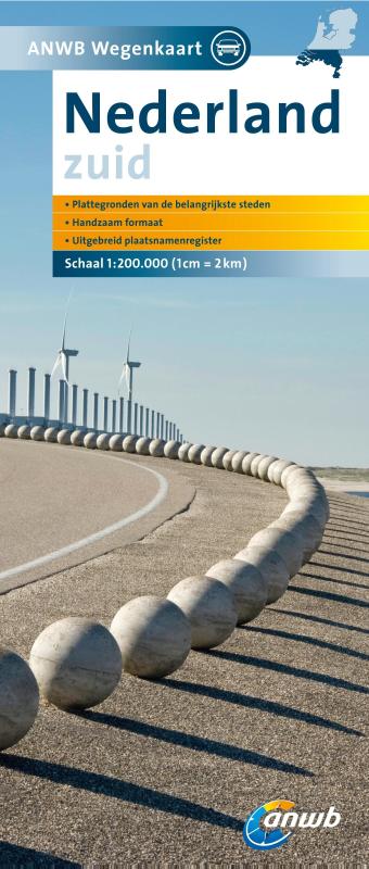 Wegenkaart - Landkaart Nederland Zuid | ANWB |
