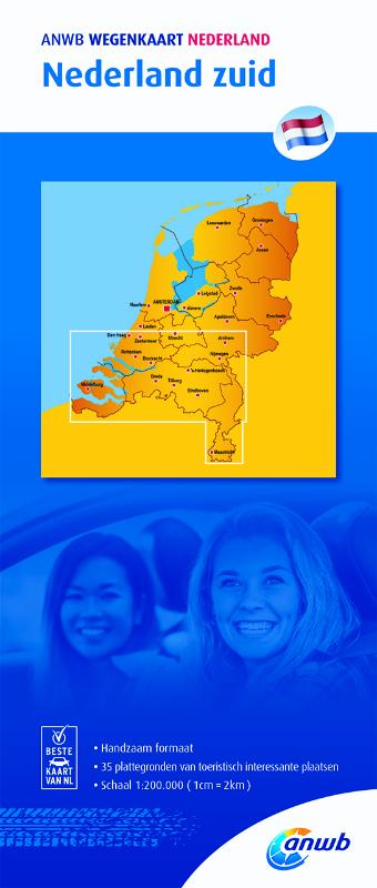 Online bestellen: Wegenkaart - landkaart Nederland Zuid | ANWB Media