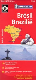 Wegenkaart  - landkaart 764 Bresil - Brazilië | Michelin | 