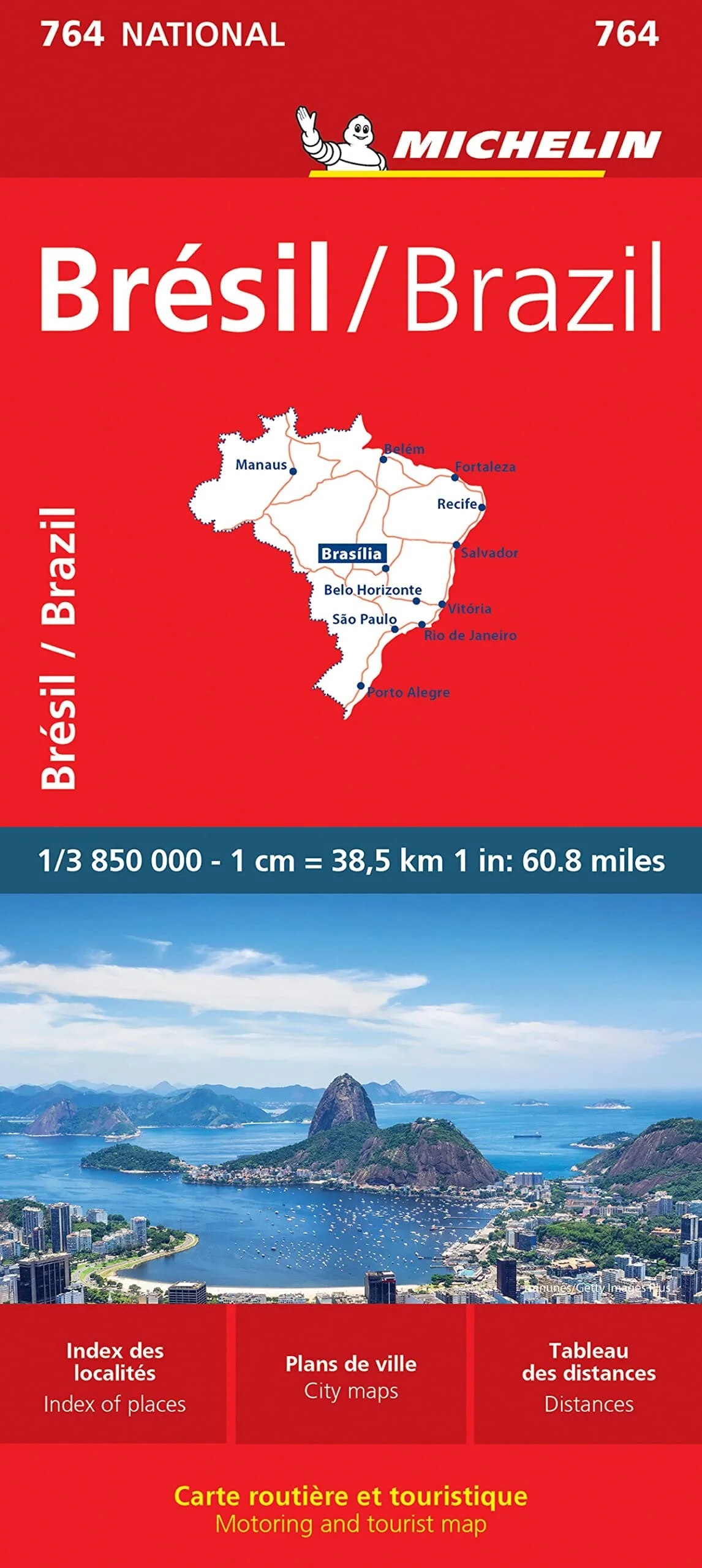 Online bestellen: Wegenkaart - landkaart 764 Bresil - Brazilië | Michelin