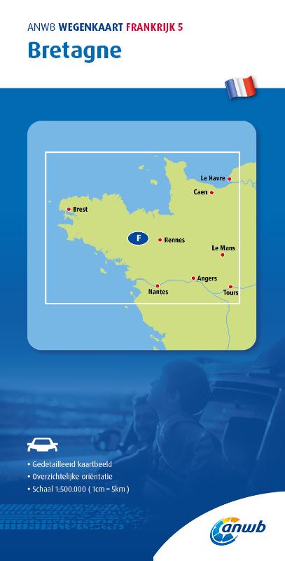 Online bestellen: Wegenkaart - landkaart 5 Bretagne | ANWB Media