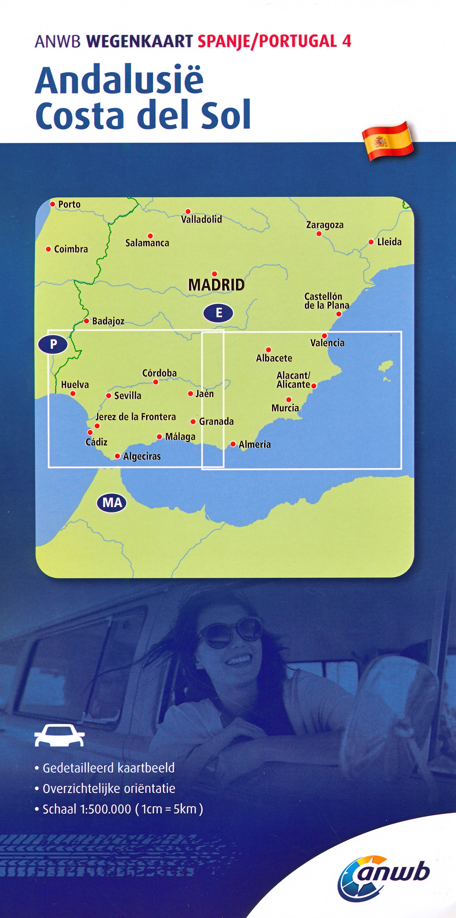 Online bestellen: Wegenkaart - landkaart 4 Andalusië, Costa del Sol | ANWB Media
