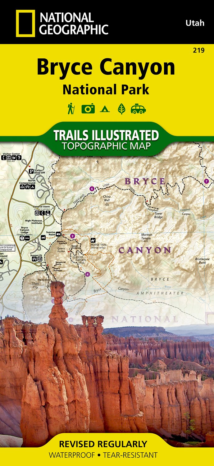 Online bestellen: Wandelkaart - Topografische kaart 219 Bryce Canyon National Park | National Geographic