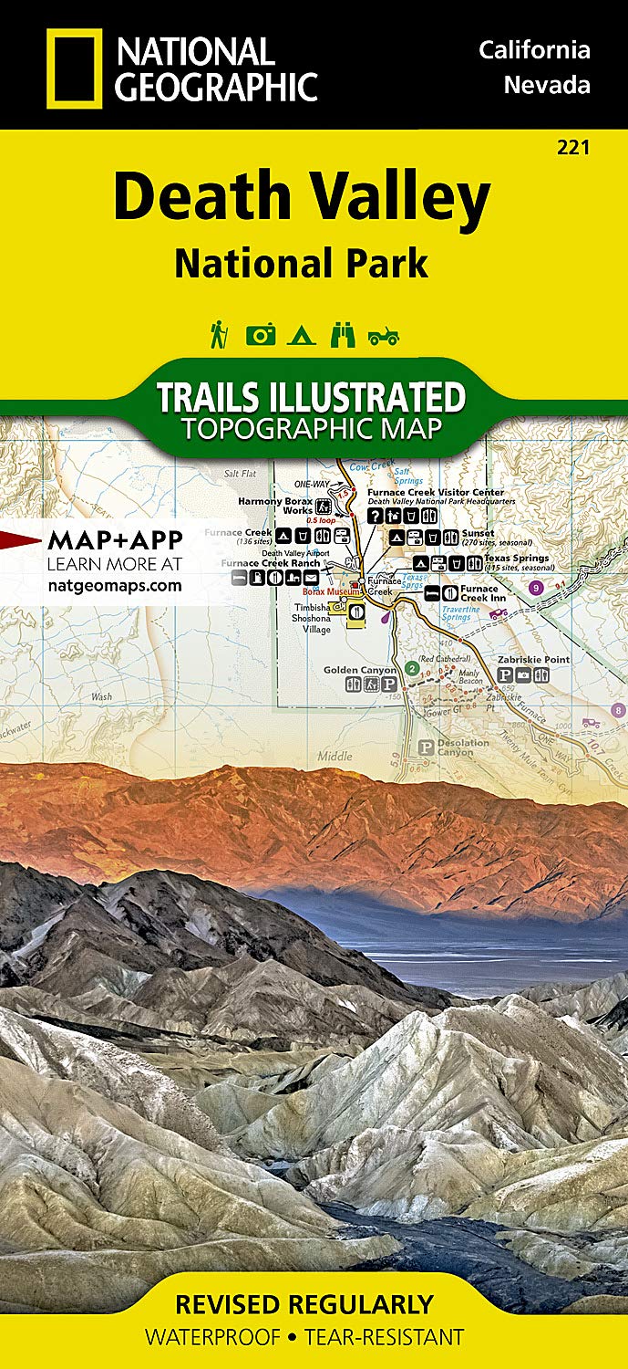 Online bestellen: Wandelkaart - Topografische kaart 221 Trails Illustrated Death Valley National Park | National Geographic