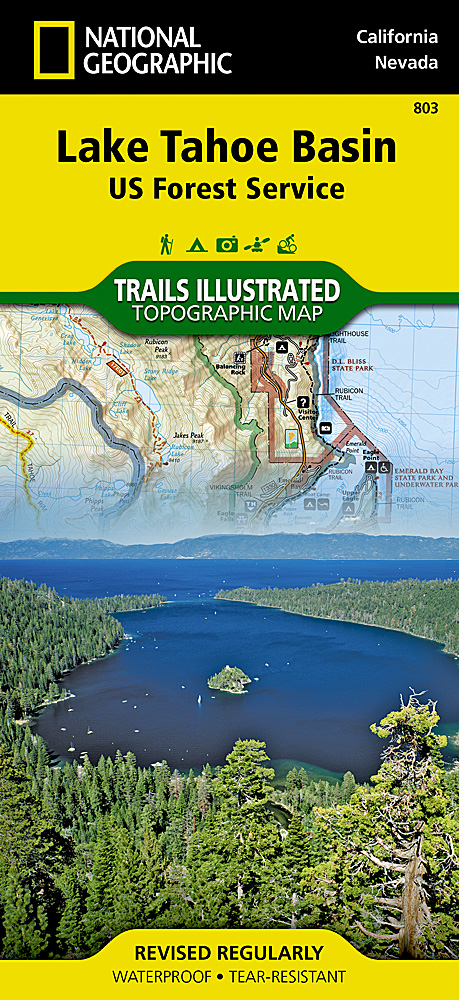 Online bestellen: Wandelkaart - Topografische kaart 803 Lake Tahoe Basin | National Geographic