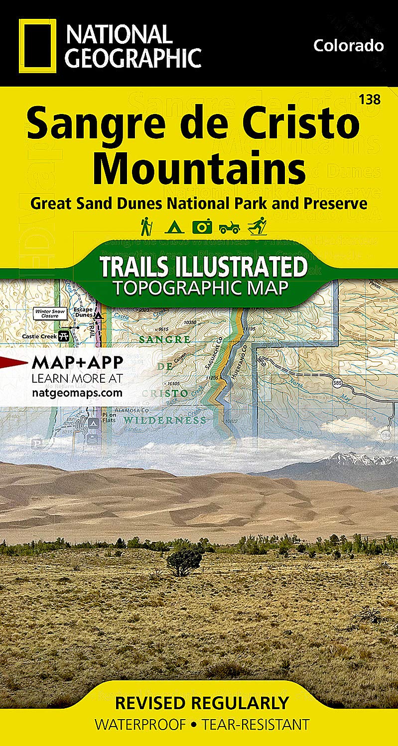 Online bestellen: Wandelkaart 138 Trails Illustrated Great Sand Dunes National Park: | National Geographic