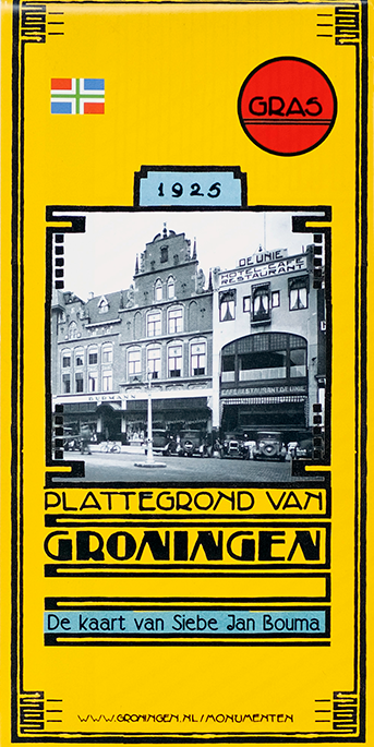 Online bestellen: Historische Kaart Plattegrond van Groningen - De kaart van Siebe Jan Bouma 1925 | GRAS