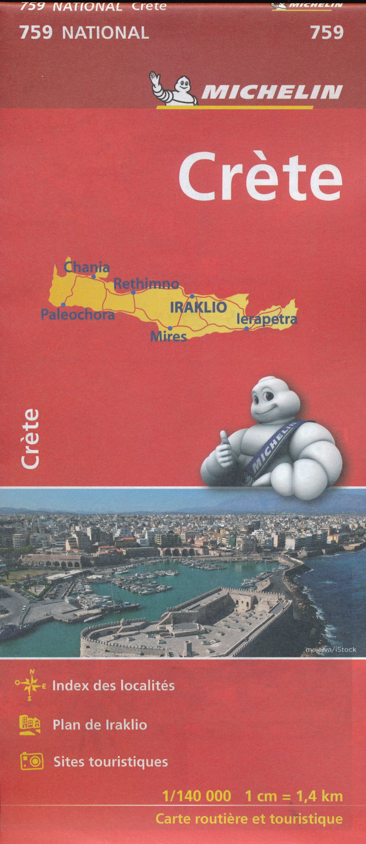 Online bestellen: Wegenkaart - landkaart 759 Kreta | Michelin