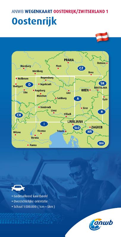 Online bestellen: Wegenkaart - landkaart Oostenrijk | ANWB Media