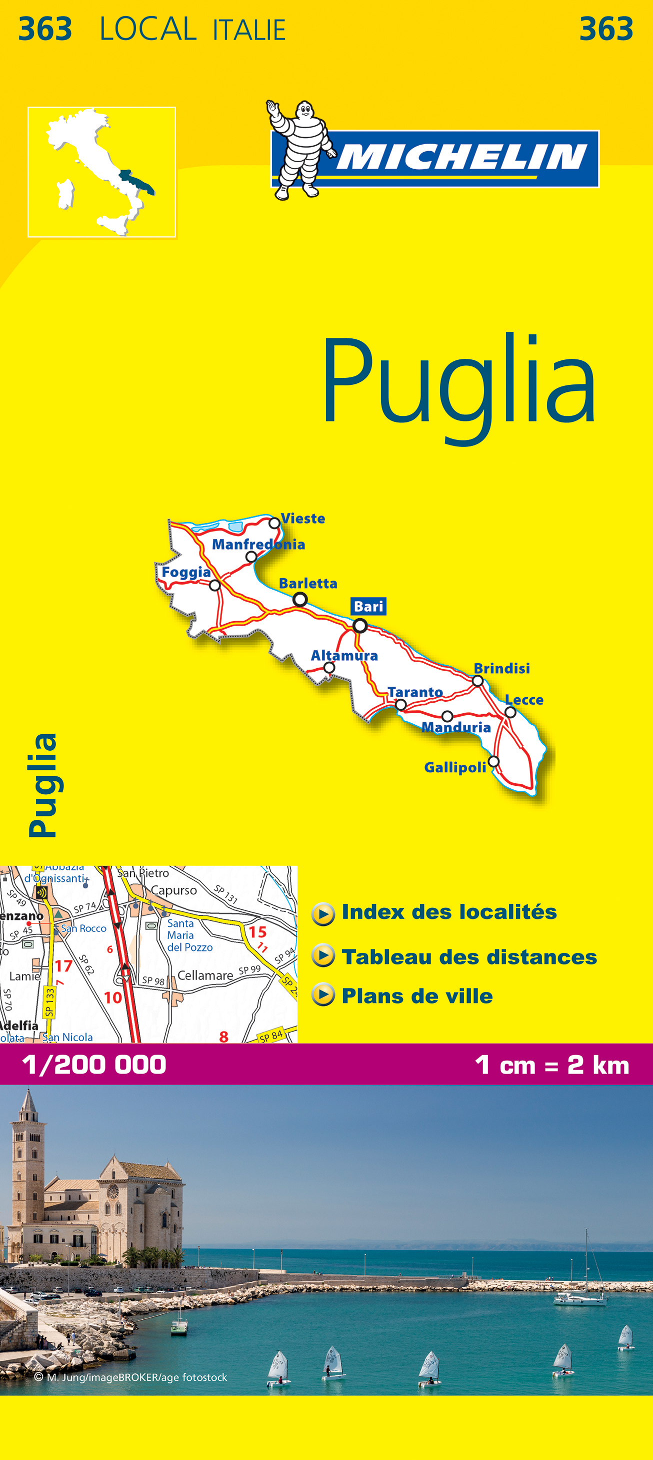 Online bestellen: Wegenkaart - landkaart 363 Puglia - Apulië | Michelin