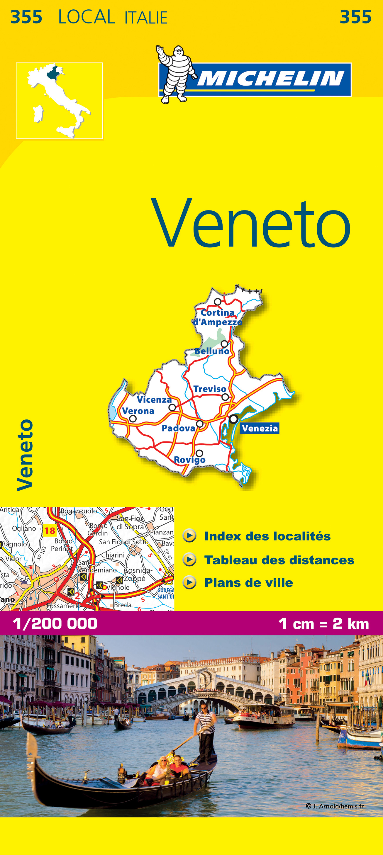 Online bestellen: Wegenkaart - landkaart 355 Veneto | Michelin