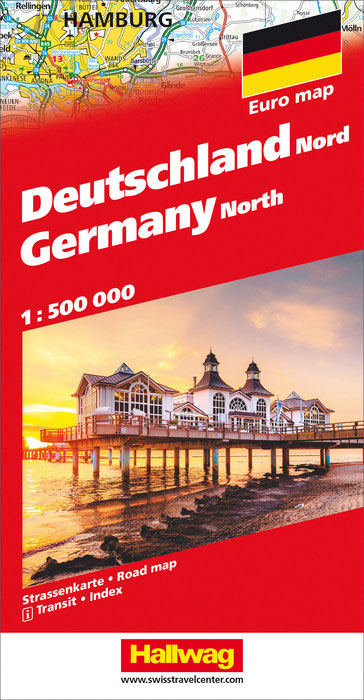 Online bestellen: Wegenkaart - landkaart Deutschland Nord - Duitsland Noord | Hallwag
