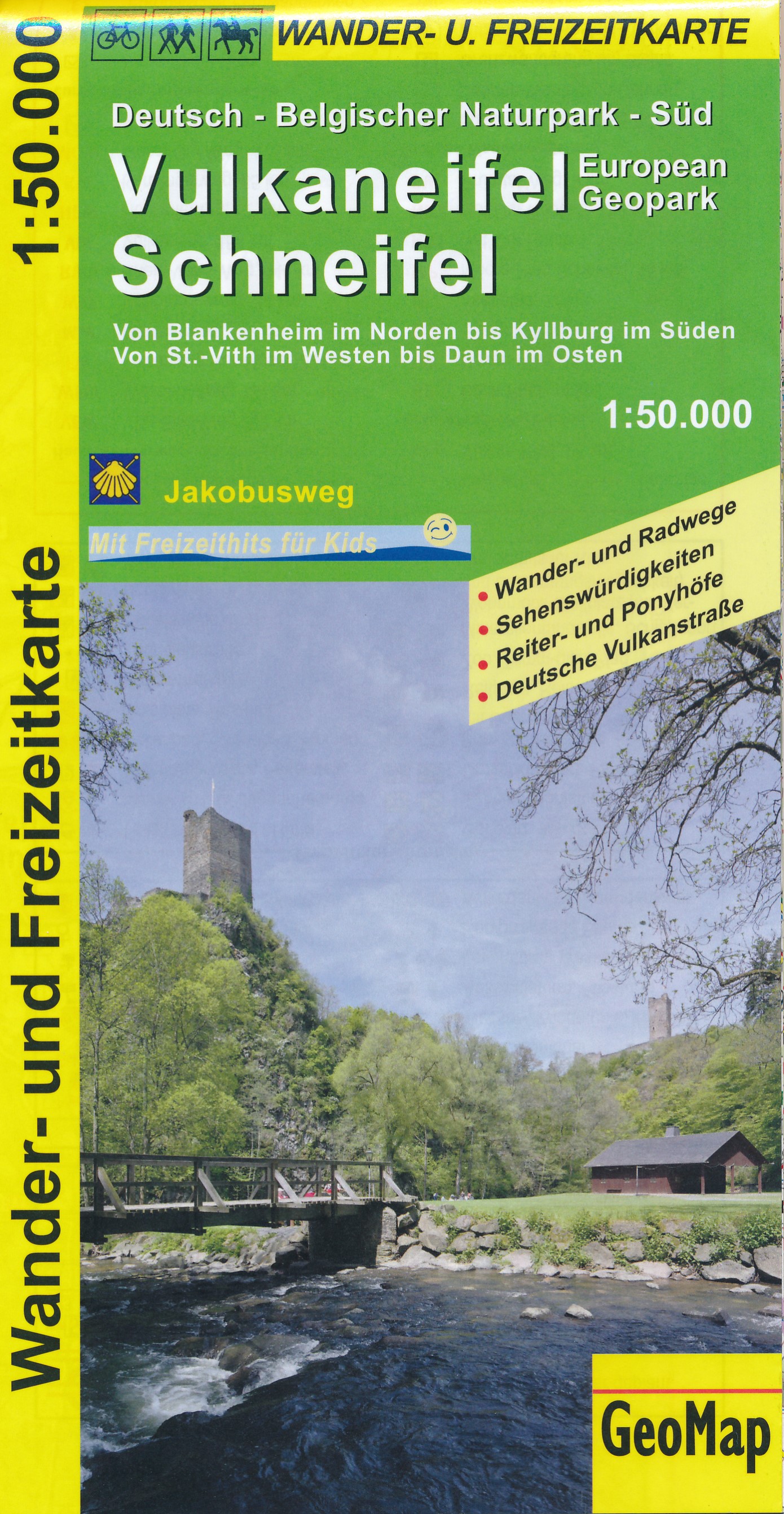 Online bestellen: Wandelkaart 44102 Vulkaneifel - Schneifel European Geopark | GeoMap