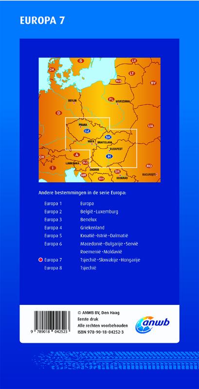 Wegenkaart Landkaart 7 Tsjechie Slowakije Hongarije Anwb Media 9789018042523 Reisboekwinkel De Zwerver