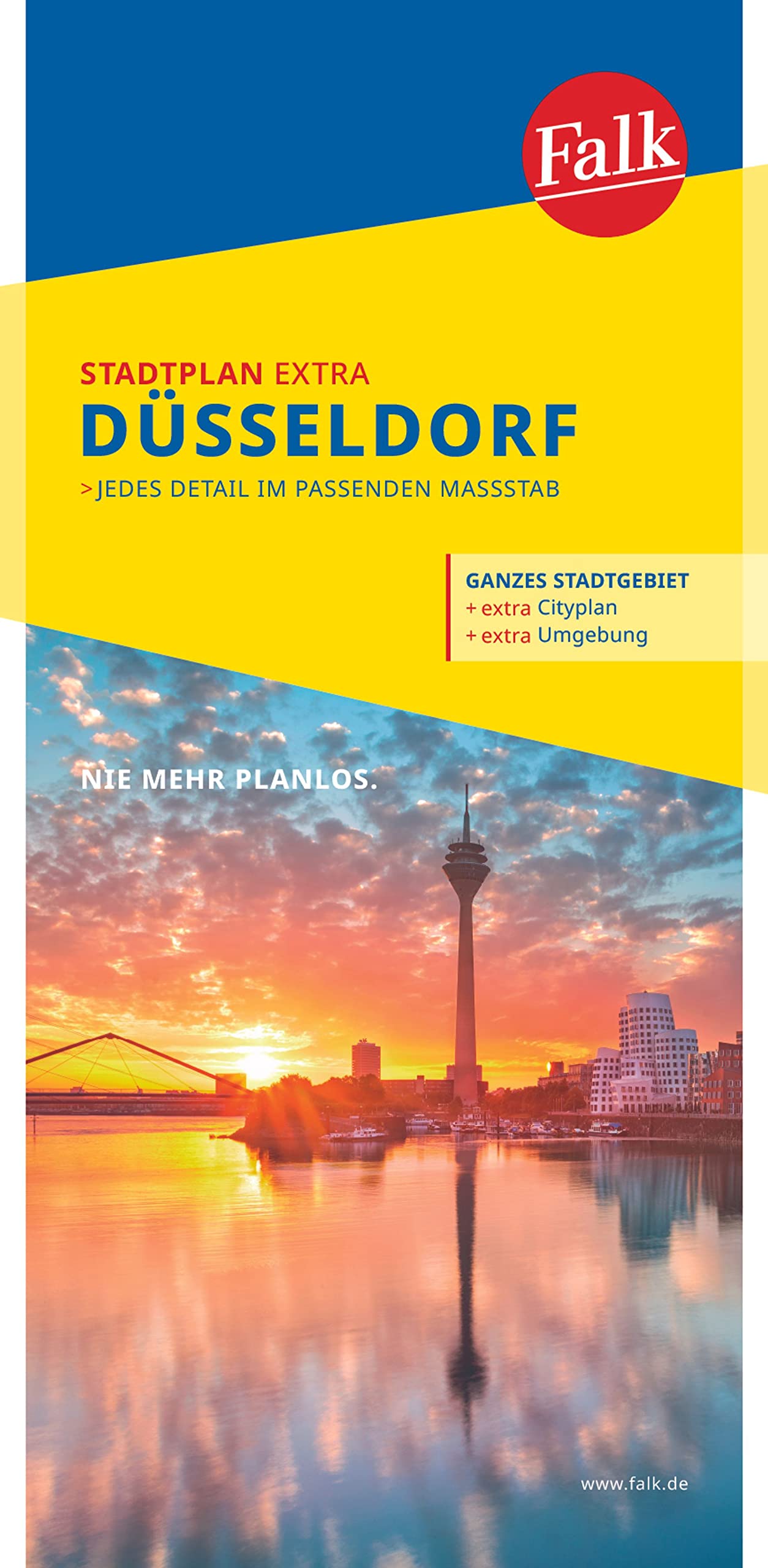 Online bestellen: Stadsplattegrond Düsseldorf | Falk Ostfildern