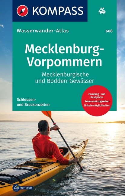 Online bestellen: Kanogids 608 Mecklenburg-Vorpommern Wasserwander-Atlas | Kompass