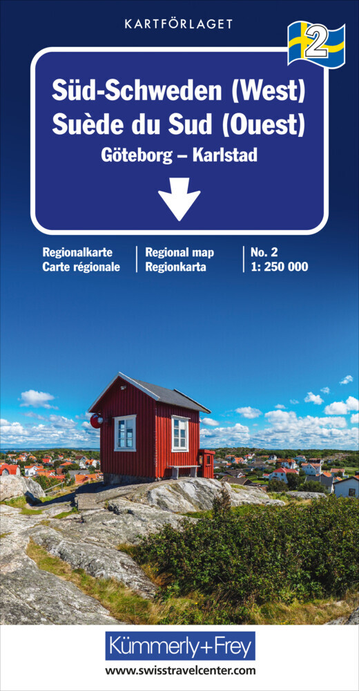 Online bestellen: Wegenkaart - landkaart 2 Zuid Zweden (West), Southern Sweden; Karlstad Göteborg | Kümmerly & Frey