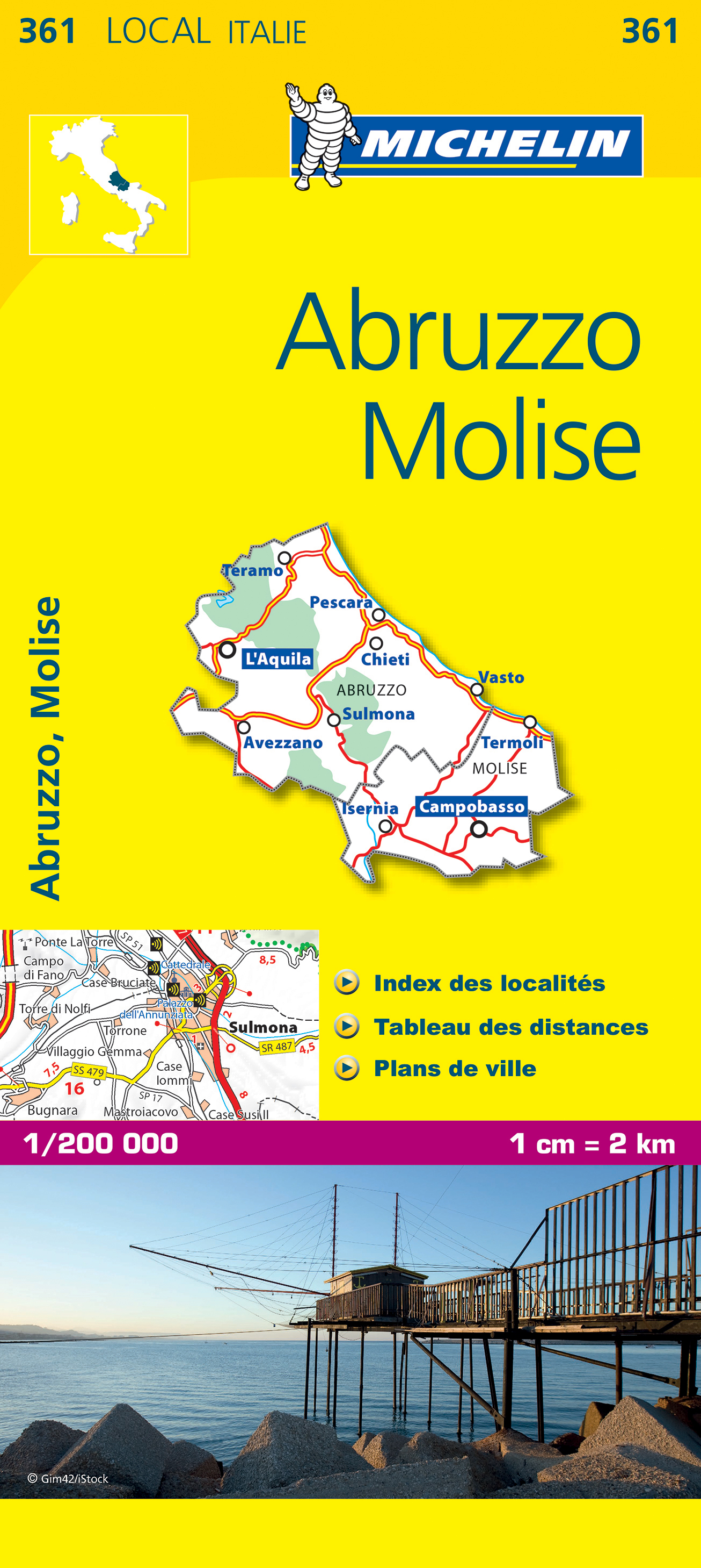 Online bestellen: Wegenkaart - landkaart 361 Abruzzen - Abruzzo, Molise | Michelin