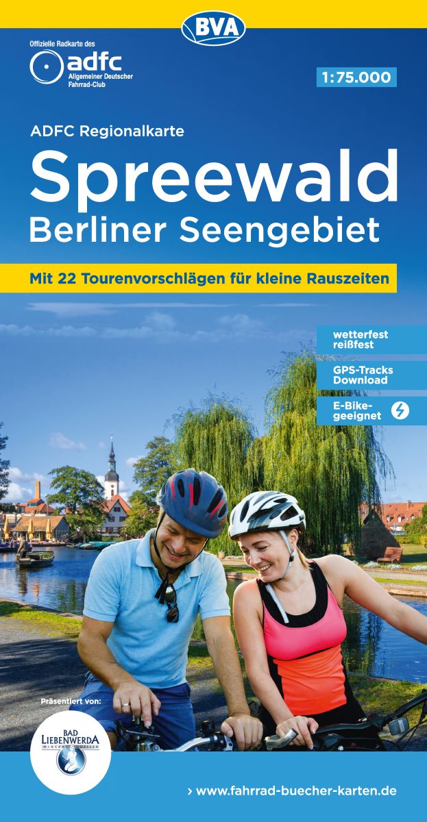 Fietskaart ADFC Regionalkarte Spreewald, Berliner Seengebiet | BVA Bik