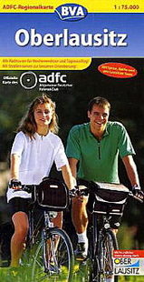 Fietskaart ADFC regionalkarte Oberlausitz Mit Spree, Neiße und den Lausitzer Seen | ADFC BVA | 