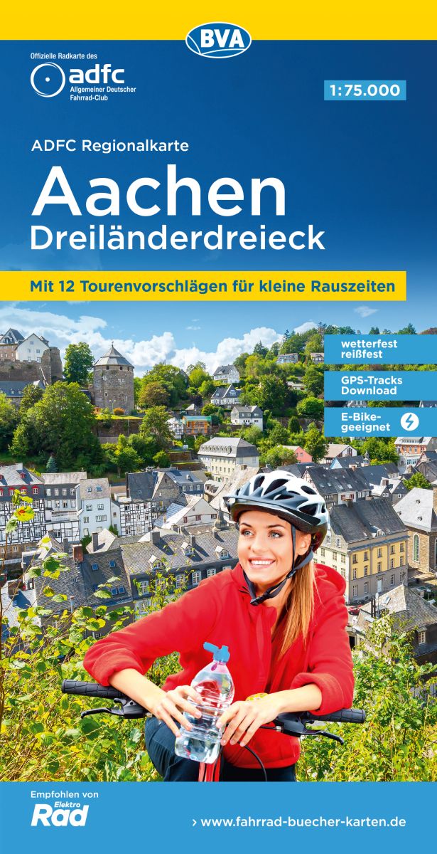 Online bestellen: Fietskaart ADFC Regionalkarte Aken - Aachen, Dreiländereck | BVA BikeMedia