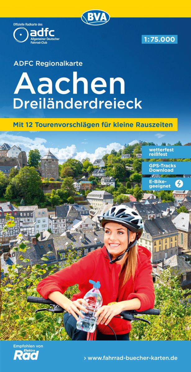 Fietskaart ADFC Regionalkarte Aken - Aachen, Dreiländereck | BVA BikeM