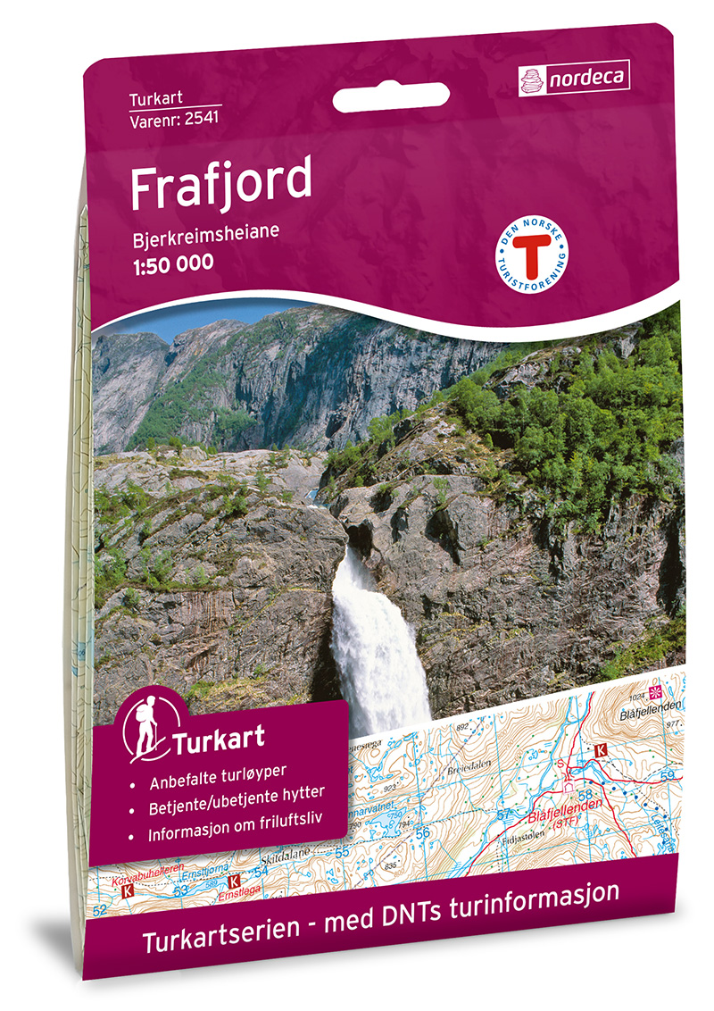 Wandelkaart 2541 Turkart Frafjord | Nordeca de zwerver