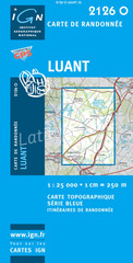Wandelkaart 2126 O -2126O Luant topografische kaart | IGN Institut Geographique National | 