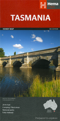 Wegenkaart  - Landkaart Tasmanië - Tasmania handy map (tweezijdig) | Hema Maps | 