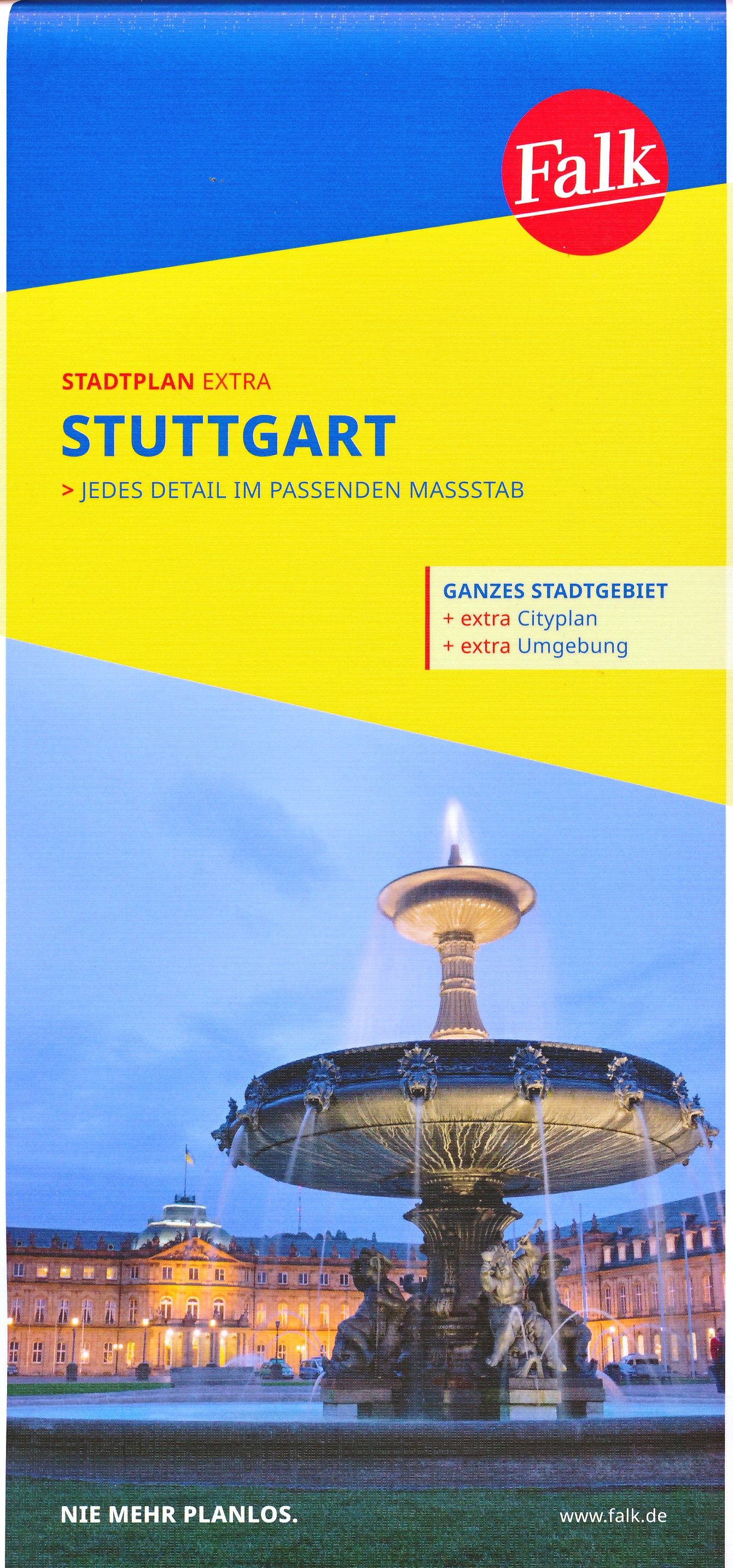 Online bestellen: Stadsplattegrond Stuttgart | Falk Ostfildern