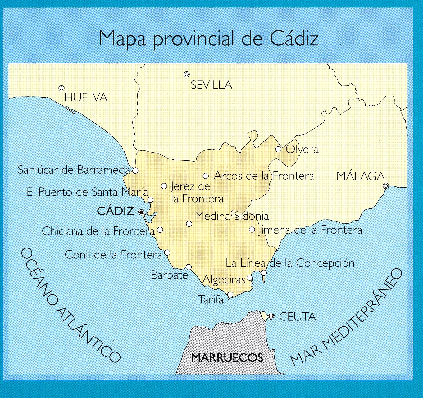 Lista 103+ Foto Mapa De La Provincia De Cadiz Con Sus Pueblos Alta