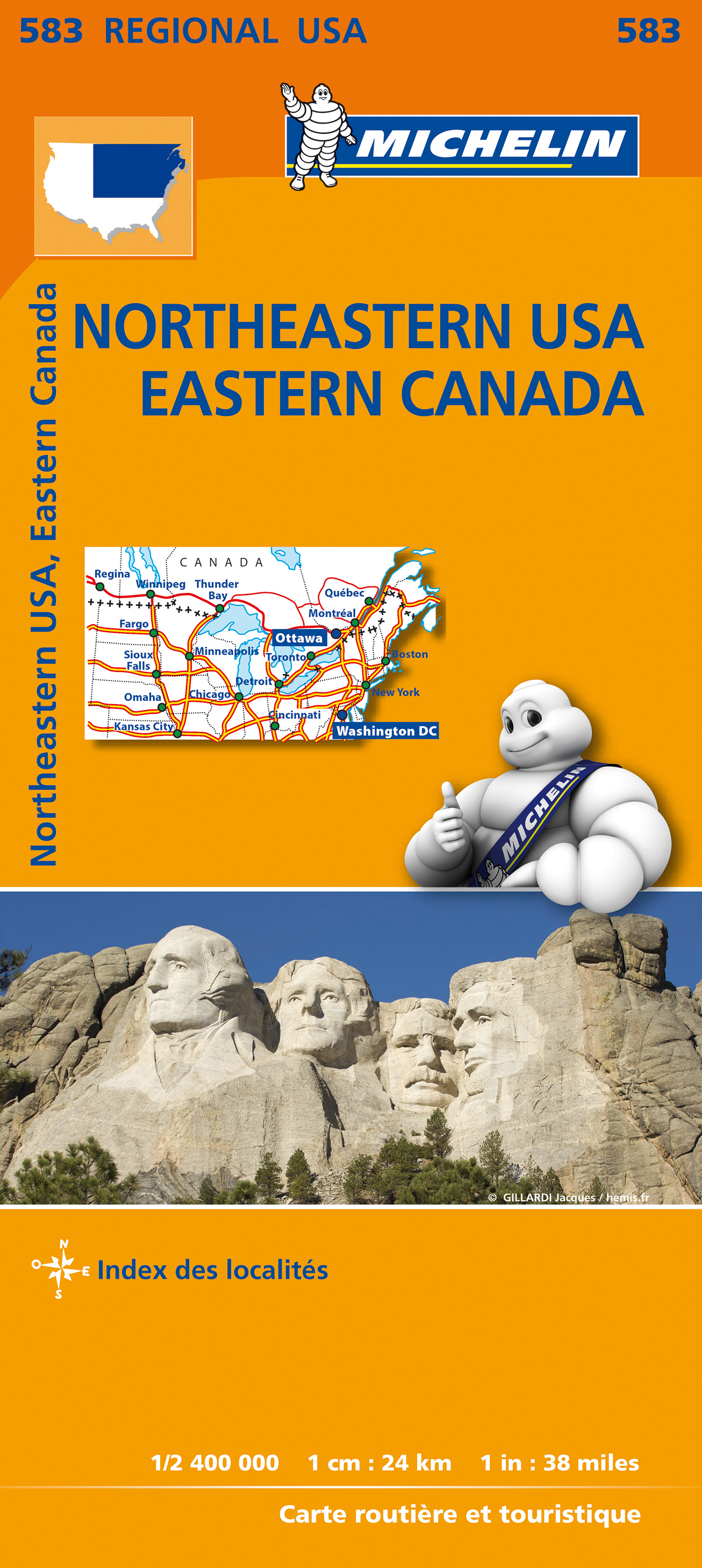Online bestellen: Wegenkaart - landkaart 583 Northeastern USA, Eastern Canada | Michelin